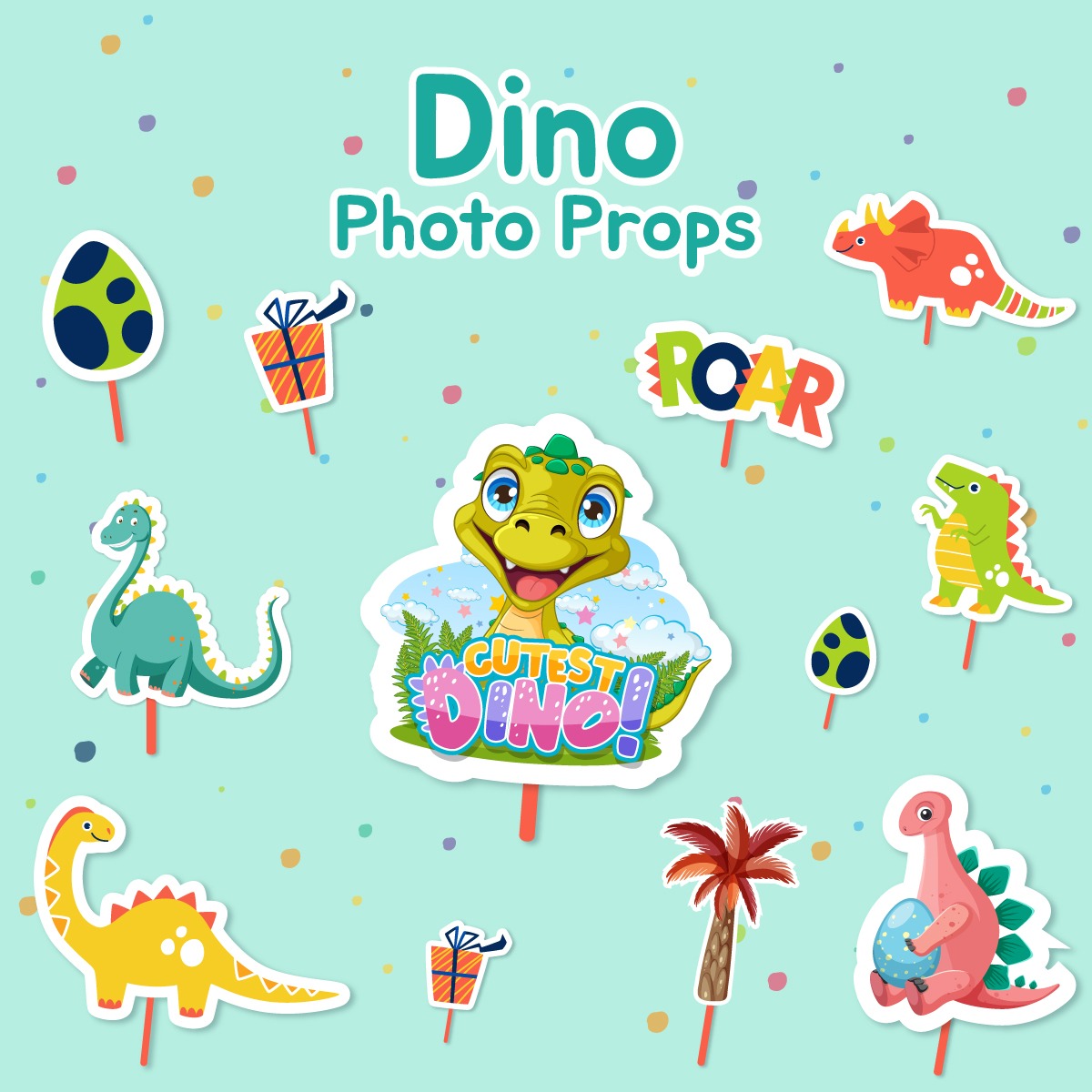 Dino Photo Props