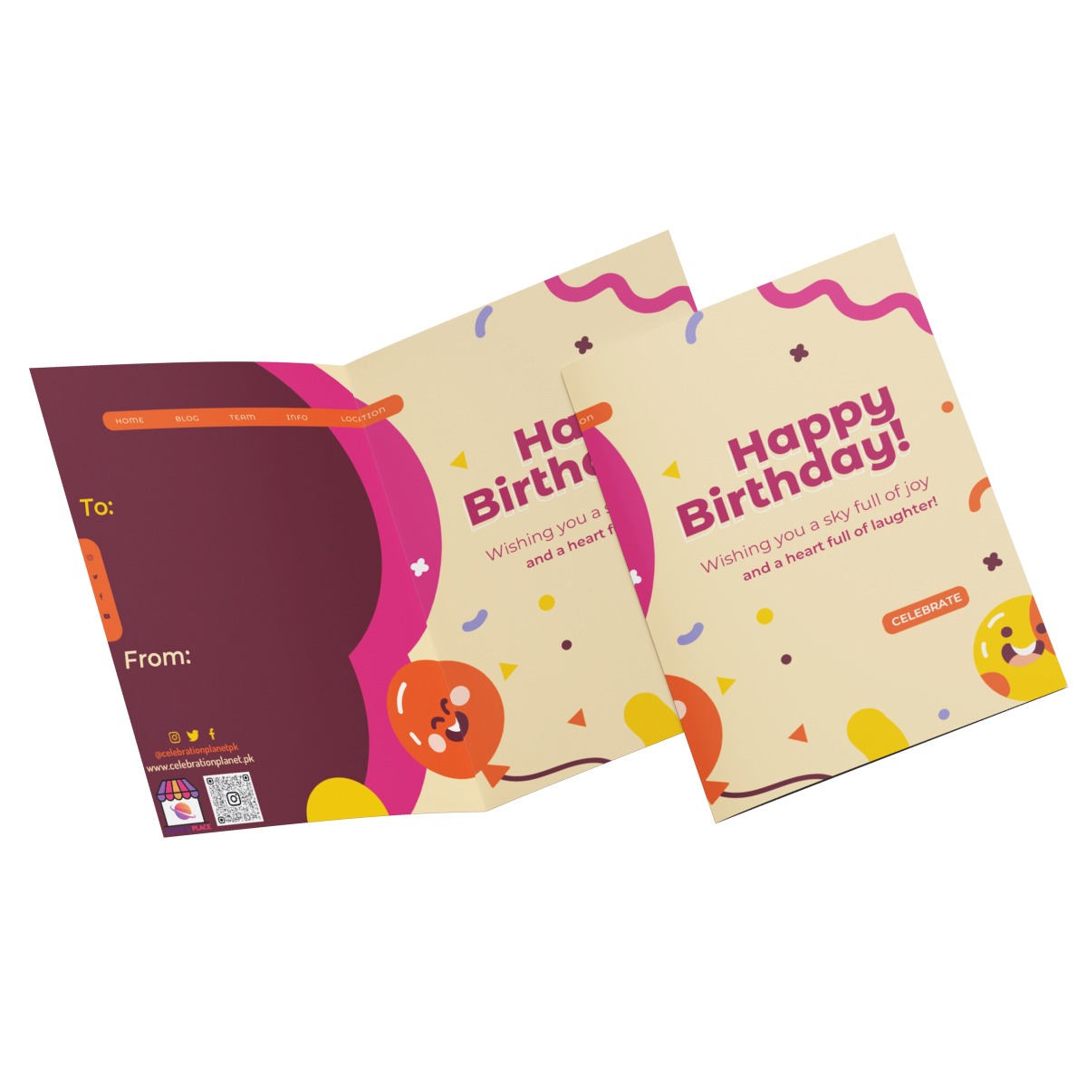 Website Layout Birthday Card