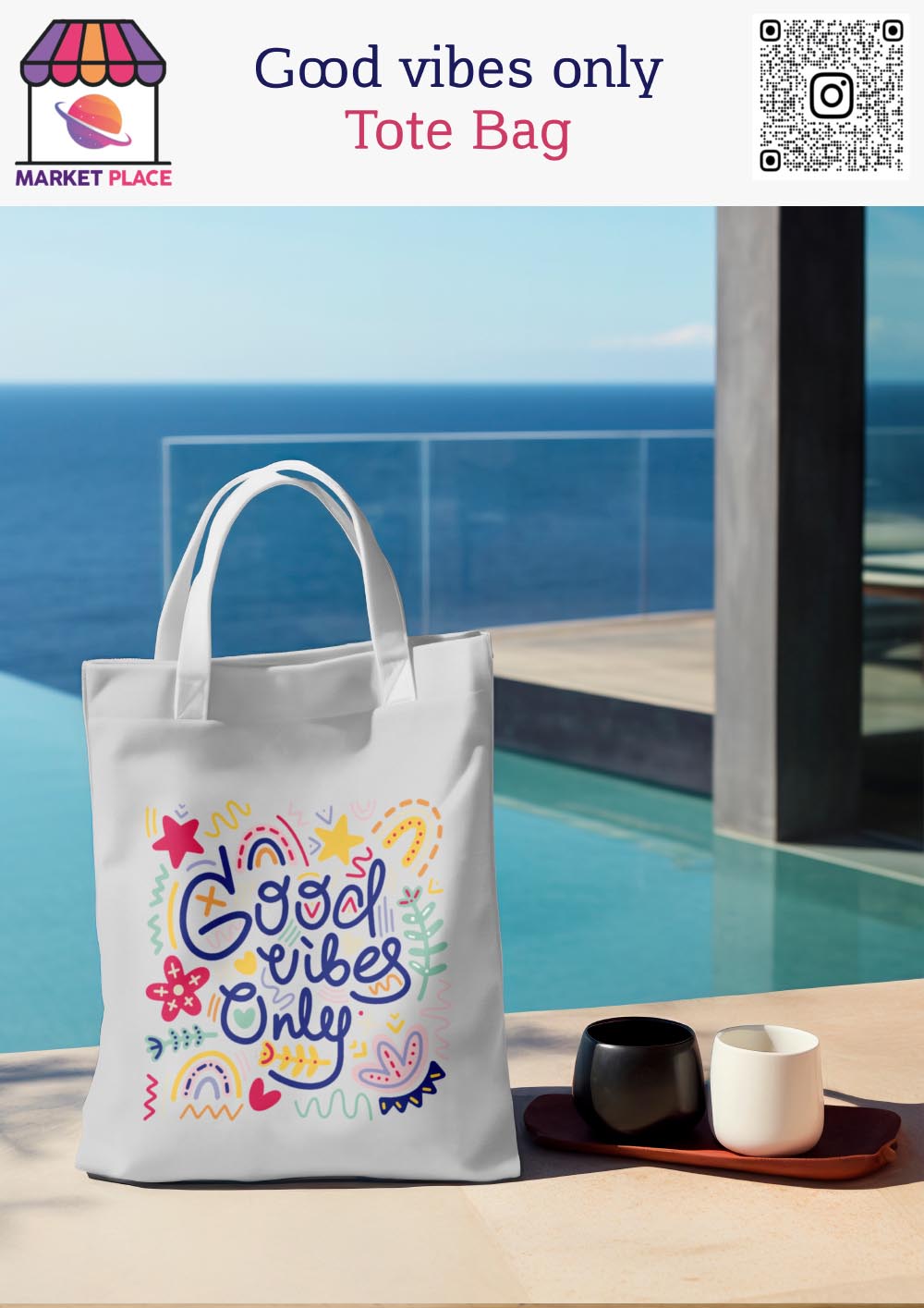 Good Vibes Only Tote Bag