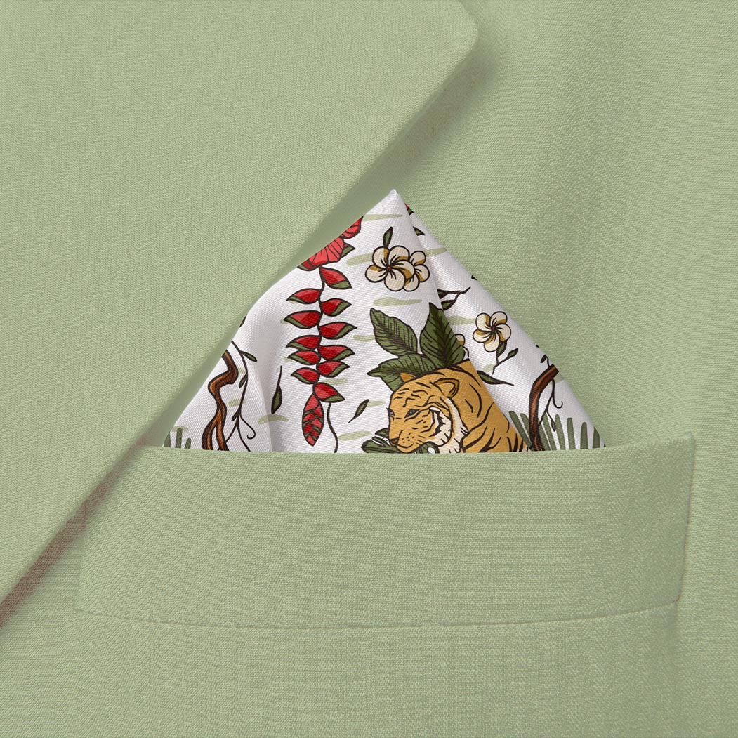 Tropical Tiger Pocket Square